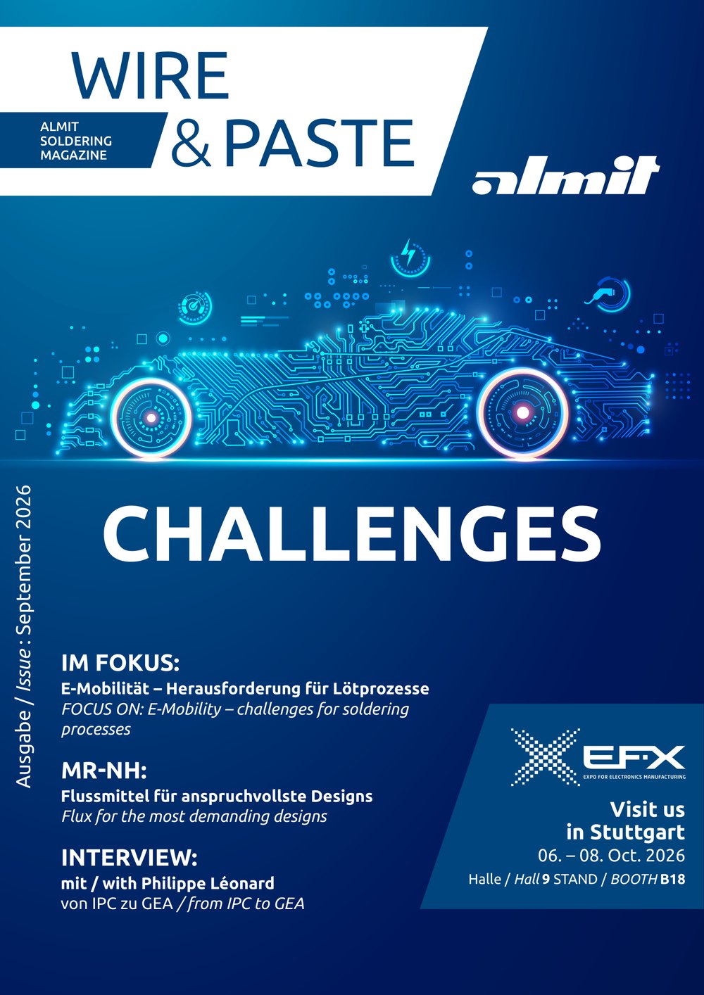Titelseite Wire & Paste, Ausgabe September 2026: Challenges